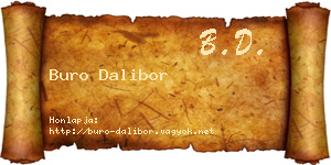 Buro Dalibor névjegykártya